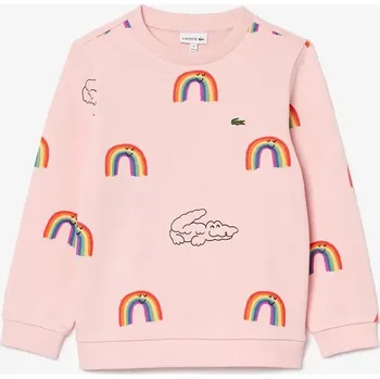 Chlapecká mikina Dětská bavlněná mikina Lacoste SJ8433 růžová 30X, vel. 128