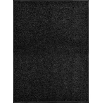 Rohožka Protiskluzová rohožka z polyamidu, černá, 120x90 cm, PVC, pratelná
