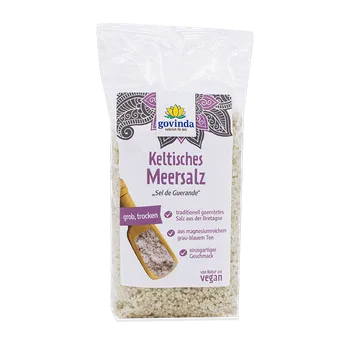 Kuchyňská sůl Govinda Keltská mořská sůl hrubá 500g Vegan