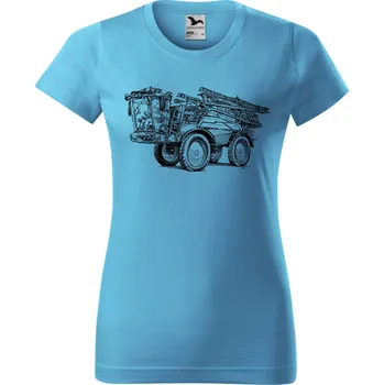 Pánská móda Tričko - Samojízdný postřikovač John Deere 300M Barva: Tyrkysová (44), Velikost: M, Střih: Dámské