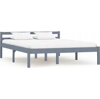 Postel Dřevěná manželská postel G04V 200x200 šedá