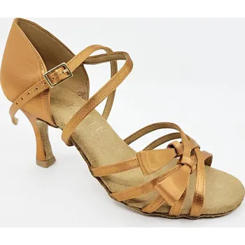 Dámská sálová obuv Rummos,Dámské saténové latinky EART/60, tmavá tělová 40