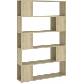Knihovna Regál na knihy, dělicí stěna, dub sonoma, 100 x 24 x 155 cm