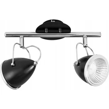 Bodové svítidlo Lišta OLIVER 2xGU10 černá/chrom 2xLED GU10 5,5W 450lm 3000K (včetně žárovek)