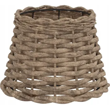 Obraz Stínidlo na lampu proutěné s železným úchytem, hnědé, 20 x 15 cm