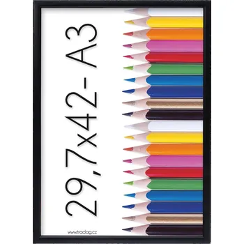 Rám na obraz Fotorámeček TRADAG Polaris černý 29,7 x 42 /A3/plexi