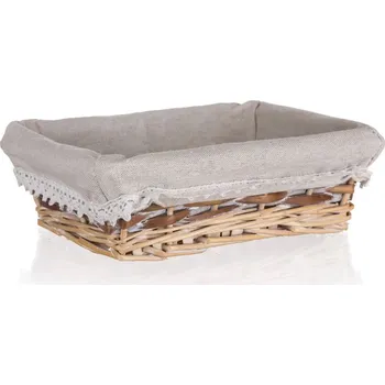 HOME DECOR Košík DUO obdélník 21 x 16 x v.6,5 cm, proutěný