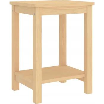 Noční stolek Noční stolek z masivního borovicového dřeva, přírodní, 35x30x47 cm