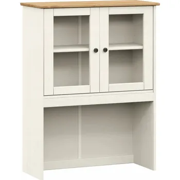 Komoda Nástavec VIGO z masivního borovicového dřeva, bílý, 78x30x100 cm