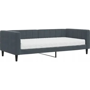 Pohovka Tmavě šedá pohovka s funkcí spaní 223 x 100 x 68 cm s matracemi