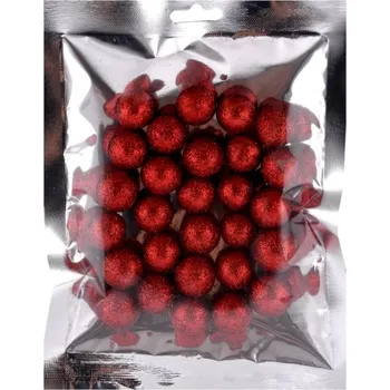 Vánoční dekorace Paper Design Polystyrenové kuličky GLITTER červené 2cm, 8g