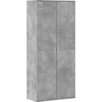 Botník Botník z materiálu na bázi dřeva, betonu šedý, 80x39x178 cm