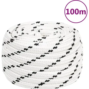 Lany Pracovní lano pletené Polyester bílé 18mm 100m 190g/m 3800kg