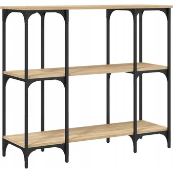 Konferenční stolek Konzolový stolek s nastavitelnými nožičkami, dub sonoma, 102x35x90 cm