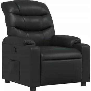 Křeslo Rozkládací křeslo s manuální funkcí sklápění, černé, 75,5x93x99,5 cm