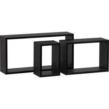 police Polička nástěnná 3 ks černá P-009 BK