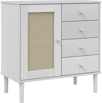 Komoda Skříňka SENJA Lite Borovice Bílá 80x40x80 cm