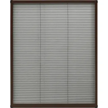 Síť proti hmyzu Moskytiéra na okno, hliníkový rám hnědý, černá síťovina, 80x10