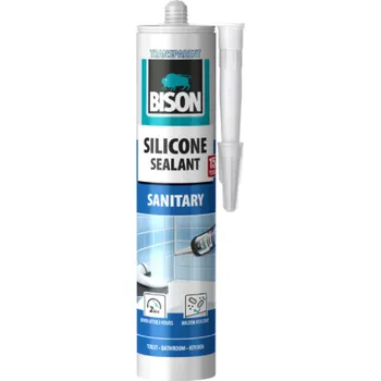 Tmel BISON silikonový tmel SILICONE SANITARY 280 ml Čirá
