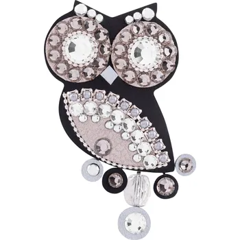 Brož Sovičky Originální malá brož černá Sovička + 2 měsíce na vrácení zboží