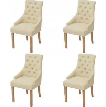 Jídelní židle Jídelní židle s područkami, dubové nohy, krémová barva, 52x60x95,5 cm