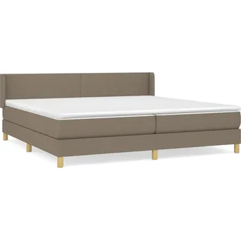 Postel Kontinentální postel s nastavitelným čelem, taupe, 203 x 203 x 78/88 cm