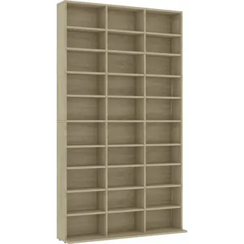 Komoda Skříňka na CD s 30 přihrádkami, dub sonoma, 102x16x177,5 cm