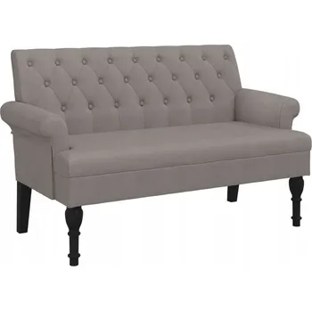 Zahradní lavice Elegantní Lavice s Prošívaným Čalouněním a Dřevěnými Nohy, Taupe, 120