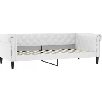 Pohovka Bílá pohovka s funkcí spaní 235 x 100 x 68 cm, umělá kůže