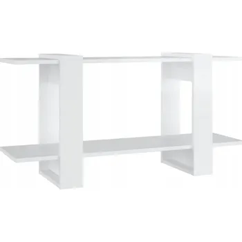 Knihovna Klasický regál bílý lesk 100 x 30 x 51 cm