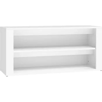 Botník Elegantní botník se 2 přihrádkami, bílý, 100x35x45 cm