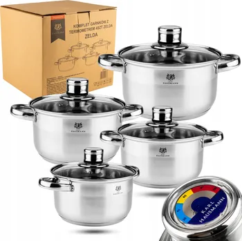 Sada nádobí Sada hrnců Karl Hausmann ZELDA nerezová ocel 8 dílů
