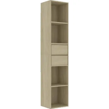 Knihovna Regál se 4 policemi a 2 zásuvkami, dub sonoma, 36x30x171 cm