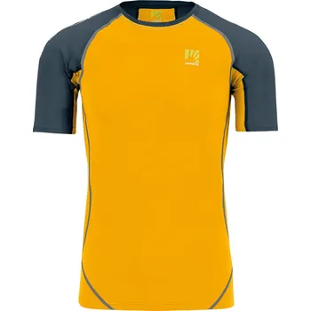 cyklistický dres KARPOS Cyklistické triko s krátkým rukávem - LAVAREDO - žlutá/černá M