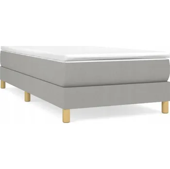 Postel Rám postele z látky světle šedá 203 x 100 x 25 cm