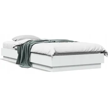 Postel Rám postele bílý 203 x 103 x 23 cm, materiál dřevotříska, překližka