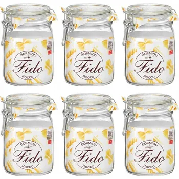 Sklenice Sada 6 sklenic Fido bormioli rocco 1L