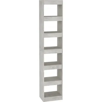 Knihovna Regál, knihovna z dřevotřísky, šedá Betonu, 40x30x198 cm