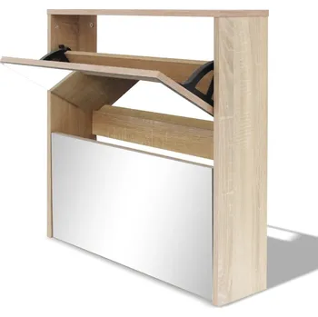 Botník Nástěnná Botník se 2 zásuvkami , dub, 63x17x67 cm