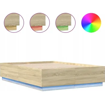 Postel Jednolůžková dřevěná postel G02V 160x200 dub sonoma