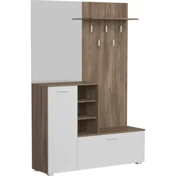 Předsíňová stěna Předsíňová sestava VETLANDA - dub ansberg/bílá - SLEVA 3% s kodem radost25