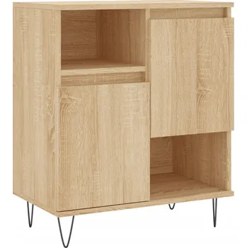 Komoda Skříňka z dřevotřísky, železné nohy, dub sonoma, 60x35x70 cm