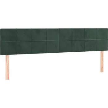 Čelo postele sametové nastavitelné tmavě zelené 160x5x78/88 cm