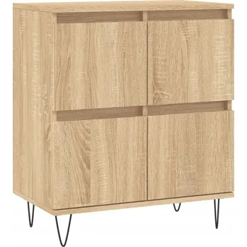 Komoda Skříňka z dřevotřísky na železných nohách, Dub Sonoma