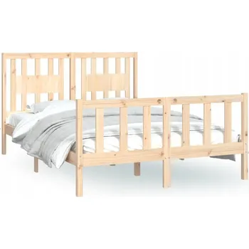 Postel Klasický rám postele z masivního borovicového dřeva 205,5 x 125,5 x 69,5 cm