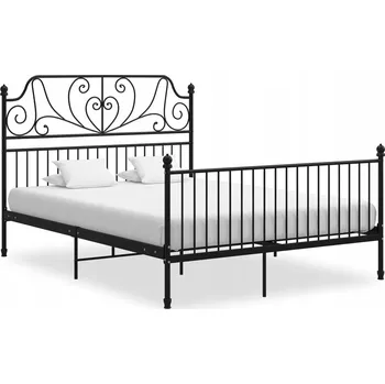 Postel Manželská postel kovová G02V 140x200 černá