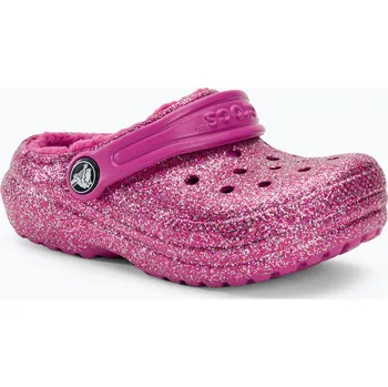 Dívčí obuv Dětské žabky Crocs Classic Lined Glitter Clog fuchsia fun/multi