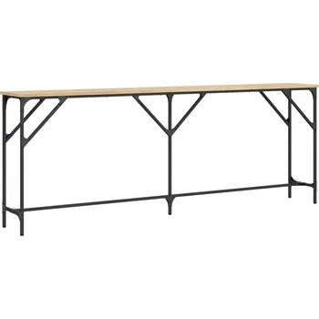 Konferenční stolek Konzolový stolek z dřevotřísky a kovovým rámem, dub Sonoma