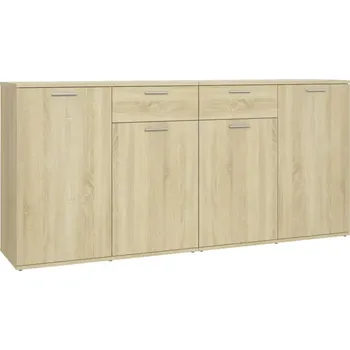 Komoda Minimalistická skříňka z dřevotřísky, dub Sonoma, 160x36x75 cm