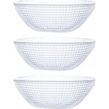 Sada salátových misek 3 ks misky na salát, ovocné mísy, skleněné 16 cm Venice